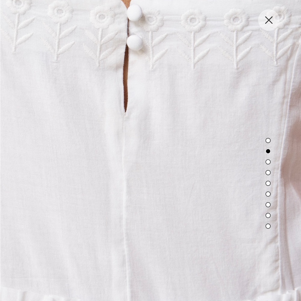 NWT J.Crew Sorrento Organic White Embroidered Cotton Midi Sundress Size M - Picture 3 of 9
